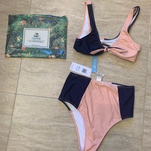 Cupshe LOST IN THE DREAM HIGH-WAISTED BIKINI SET S